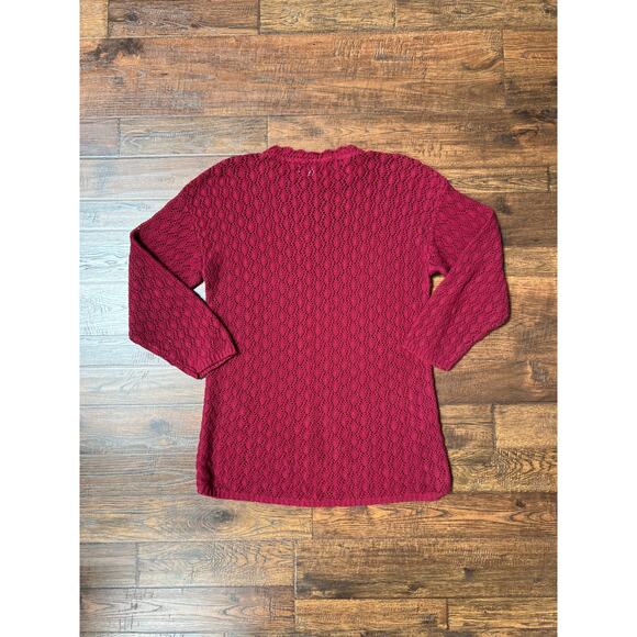 Vintage Clothing Thin Knit Oversized Sweater Light Maroon Mondala USA Made Small - Picture 5 of 8